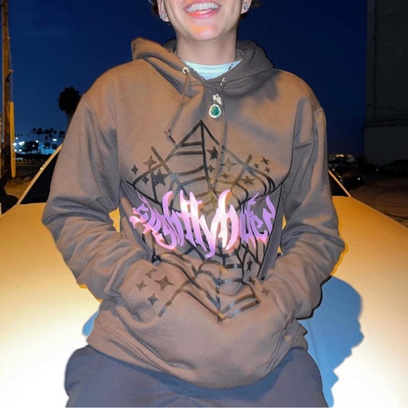 Rhinestone Y2K Spider Skeleton Hoodies - Picture 3 of 4